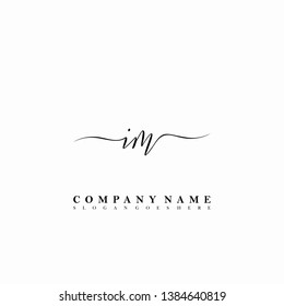 IM Initial luxury handwriting logo vector