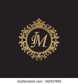 IM initial luxury ornament monogram logo