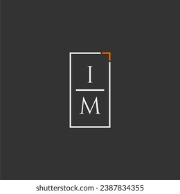 IM initial monogram logo for technology with square style design