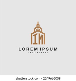 IM initial monogram real estate logo with imperium style desgn