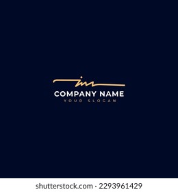 Im Initial signature logo vector design
