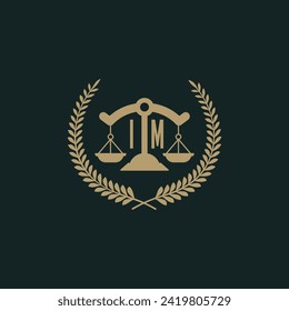 IM initials for law firm logo icon design vector image