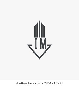 IM initials Real Estate Logo stock illustration. Logo vector