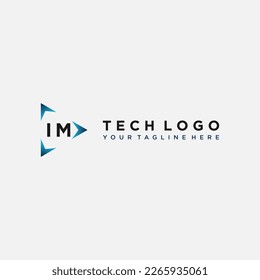 IM Initials Tech logo Stock Vector Images