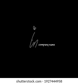 im isolated black background initial vector elegant handwriting signature for identity