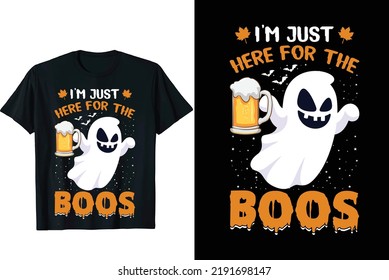 i;m just boos halloween t shirt design