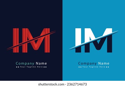 iM letter colorful logo in the circle. Vector Logo Illustration.