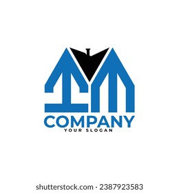 IM letter creative real estate vector logo design.