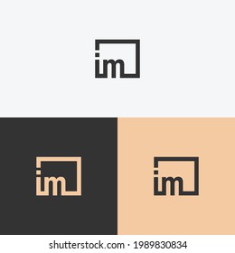 im and im letter logo