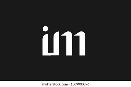 IM Letter Logo Design with Creative Modern Trendy Typography