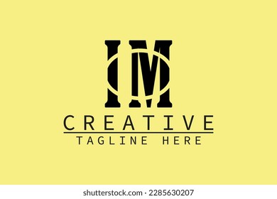 IM Letter Logo Design. Creative Modern M Letter icon vector illustration.