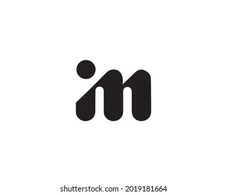 IM Letter Logo And Icon Design Vector Illustration.