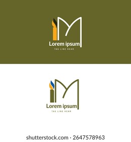IM Letter Logo Minimal Monogram Branding Design Template my own created not AI