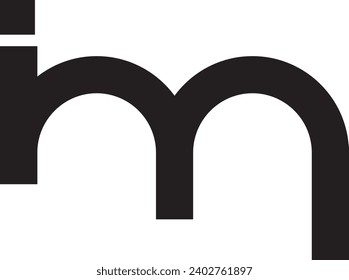 IM letter modern logo design