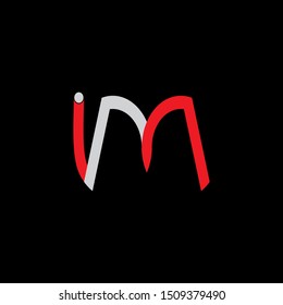 IM Letter monogram with abstrac concept style design