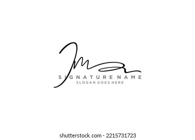 IM Letter Signature Logo Template elegant design logo Sign Symbol template vector icon