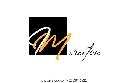 IM letters creative modern font logo design