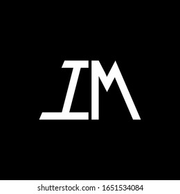 IM logo abstract monogram isolated on black background