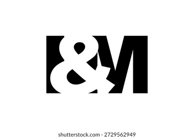 Diseño de logo IM en estilo atrevido. Símbolo de identidad blanco y negro. Emblema de tipografía moderna. Icono de marca Corporativa. Mínima Plantilla de negocio.