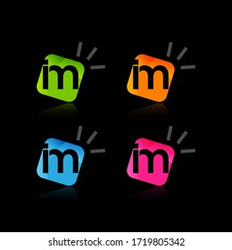 IM logo initial letter design template illustration