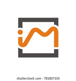 IM logo initial letter design template illustration