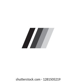 IM logo letter design with black gradient color