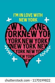 im in love with new york,t-shirt design