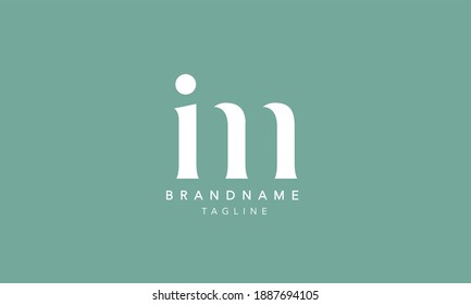 IM Lowercase Letter Initial Icon Logo Design Vector Illustration