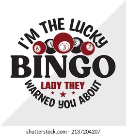 Im Lucky Bingo Lady Printable Vector Stock Vector (Royalty Free ...