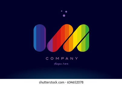 im i m alphabet letter colorful creative colors text dots creative company logo vector icon design template