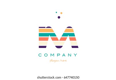 im i m alphabet letter logo colors colorful line stripe font creative text dots company vector icon design template