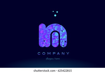 im i m alphabet pink blue bubble circle dots creative letter company logo vector icon design template