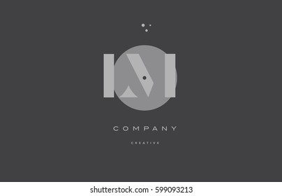 im i m  grey modern stylish alphabet dot dots eps company letter logo design vector icon template 