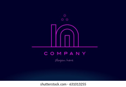 im i m letter alphabet text pink purple dots contour line creative company logo vector icon design template