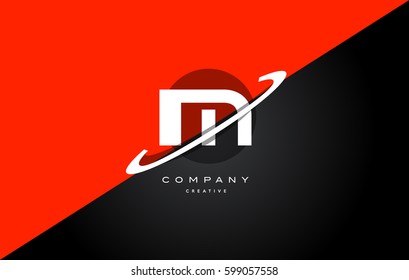 im i m  red black white technology swoosh alphabet company letter logo design vector icon template 