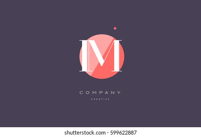 im i m  retro vintage simple rhombus three 3 letter combination black white alphabet company logo line design vector icon template 