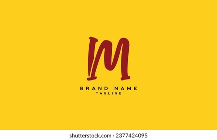 IM, MI, Abstract initial monogram letter alphabet logo design