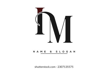 IM,  MI  Abstract  Letters  Logo  Monogram