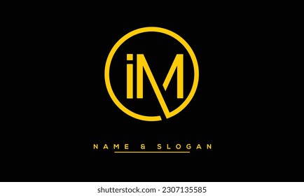 IM,  MI  Abstract  Letters  Logo  Monogram