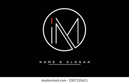 IM,  MI  Abstract  Letters  Logo  Monogram