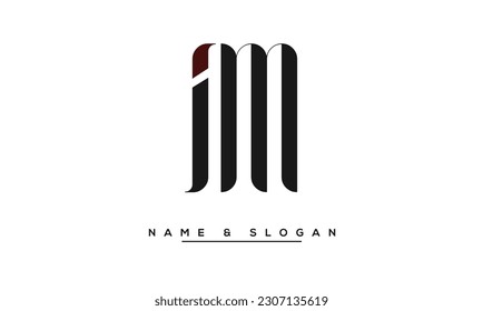 IM,  MI  Abstract  Letters  Logo  Monogram