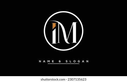 IM,  MI  Abstract  Letters  Logo  Monogram