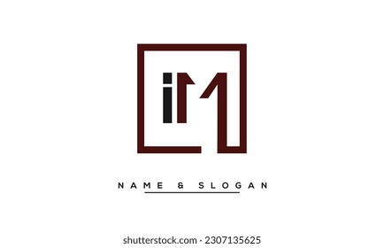 IM,  MI  Abstract  Letters  Logo  Monogram