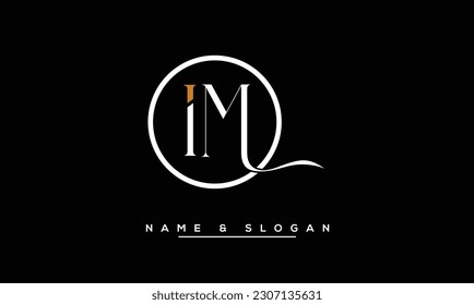 IM,  MI  Abstract  Letters  Logo  Monogram