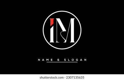 IM,  MI  Abstract  Letters  Logo  Monogram