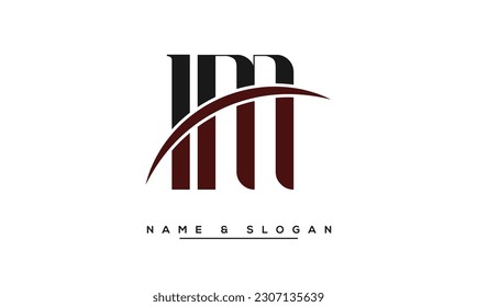 IM,  MI  Abstract  Letters  Logo  Monogram