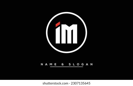 IM,  MI  Abstract  Letters  Logo  Monogram