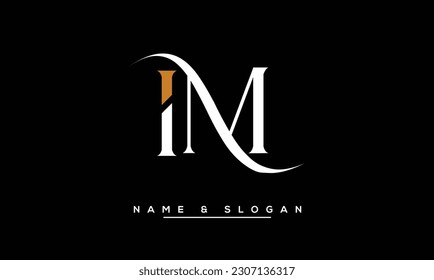 IM,  MI  Abstract  Letters  Logo  Monogram