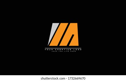 IM MI abstract vector logo monogram template