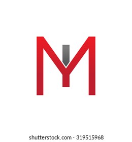 IM MI initial company square M logo red